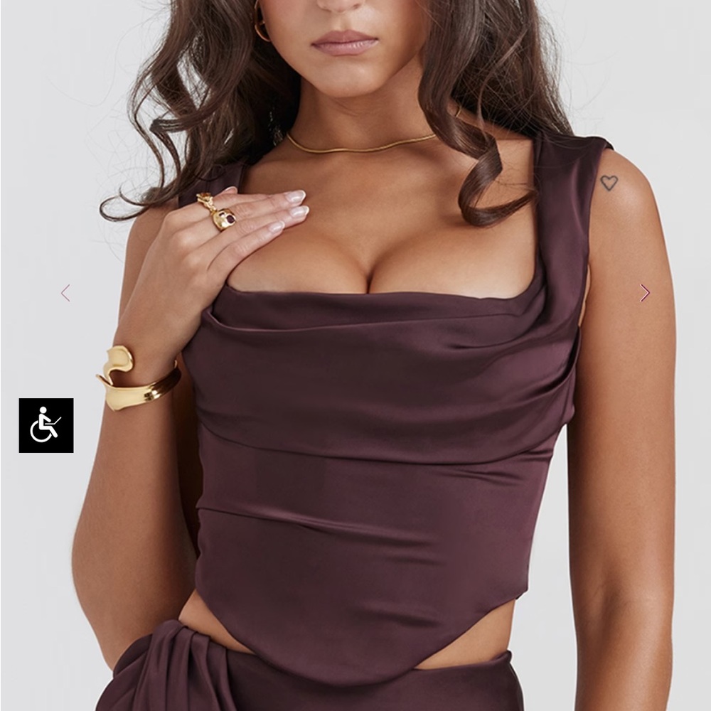 ITEM IS SOLD - do not purchase House of CB - Una rich brown corset - xs
